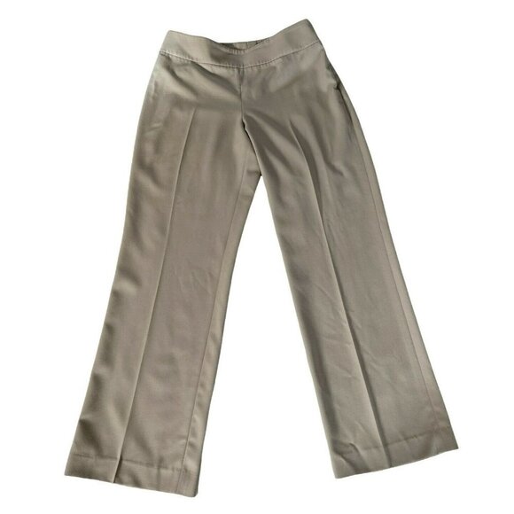 AKRIS Punto Women's Sz 10 Tan 100% Wool Pleated Dress Pants Trousers Side Zip - Picture 2 of 10